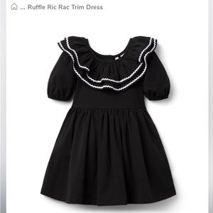 Janie and Jack black with ruffles girls dress